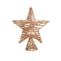 Five-Pointed Christmas Tree Topper Star - and Wood One Size
