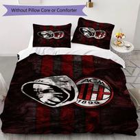 AC Milan Rašto Lovos Patalynės Komplektas Antklodės Užvalkalas Pagalvės Užvalkalas Namų Dekoras Gimtadienio Dovana (1 * užvalkalas antklodei + 2 * užvalkalas pagalvei be užpildo) 200x220cm