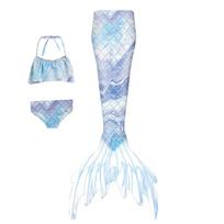 Undinėlės kostiumas iš poliesterio mergaitėms ir vaikams Style F,Child 150 white