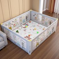Vaikų saugos žaidimų tvora ir apsauginis turėklas patalpoms 150x180 cm white