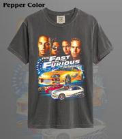 The Fast and the Furious Original Movie Poster T-Shirt – Vintage Washed Comfort Colors TeeID XL black
