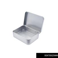 1vnt „Pasidaryk pats“ priedai Metalinė skarda sidabrinė juoda apverčiama laikymo dėžutė įrankių dėžutė pinigų monetų saldainių raktų vizitinės kortelės laikymo dėžutė gray