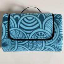 Extra Large Waterproof Fleece Picnic and Beach Mat 200x150 cm povo mėlyna spalva