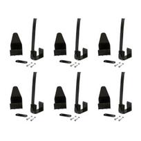 4/6 vnt. Kalėdiniai garažo durų banerių spaustukai, spyruoklinis laikiklis, greitas montavimas, šventiniai garažo durų pakabukai 6pcs black