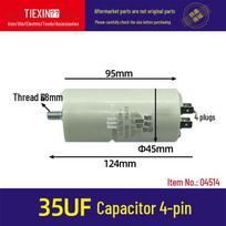 Air Pump Air Compressor Capacitor CBB60 35UF, 4-Pin Terminal, Item No. 04514