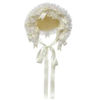 Lolita Lace Bonnet Hat Women Girl Victorian Party Straw Hat smėlis
