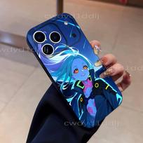 R-Rebecca C-Cyberpunk Anime For iPhone 17,16,15,11,12,14,13 Pro Max Mini XS,XR,7 Plus 16E Air Soft Black Dustproof Phone Case iPhone15plus blue