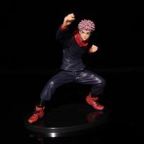 Anime Jujutsu Kaisen Figure 18cm Itadori Yuji Seated Pressed Instant Noodles PVC Model Toy Collection Decorative Present black