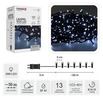 LED girlianda, 1000 LED, 53 m, šaltai balta
