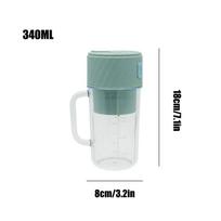 Portable Integrated Electric Juicer Fruit Milkshake Blender With Straw Electric Juicer Cup Food Processing Mixing Tool mėlyna