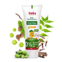 BabyOrgano Herbal Kids Toothpaste Mango Flavour For Toddlers And Children Fluoride Free Safe To Swallow Pack Of 1 50g green