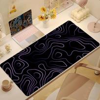 Black White Topographic map Mouse Pad Nonslip Thickened MousePad Large Writing Lockedge Office Student Gaming Cushion 900x400x3mm