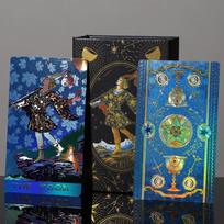 2026 Mėlyna Auksinė Žvaigždė Sapnas Aukso Folija Vandeniui Atsparus Tarot 80 Kortų Rinkinys