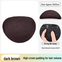 Velcro Pad Hair Bun Wig Piece - Women's Seamless Hair Volume Booster for Fluffy, High Crown Ancient Style black