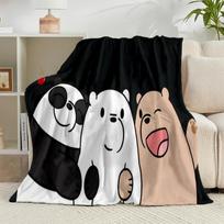 1PC Bears Friends Adventure Flannel Blanket Gift, Suitable for Both Men And Women, Soft Ideal for Beds And Sofa, Birthday Or Christmas Gift 75x90cm