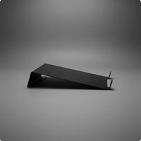 Metal Speaker Stand Shock Absorbing Desktop Base Sound Improvement Vibration Dampening L black