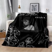 3D Ayliva Lieb Pop Dainininkė Minkštas Flanelinis Antklodė Lovai Miegamajam Sofai Iškylai, Mesti Antklodė Užkloti Lauke Laisvalaikiui Dovana Vaikams 130cmx150cm gray