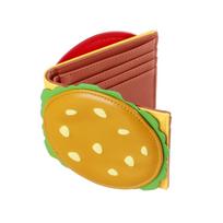 High-Quality 3D Burger Foldable Wallet Fashion Individual Card Holder ID Seat Stylish Compact Money Clip brown