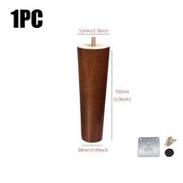 8/10/12/15/20cm Solid Wood Furniture Legs with Iron Sheet Universal Chair Replacement Feet Conical Furniture Heightening Feet