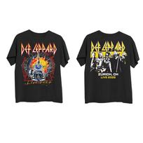 Def Leppard Live 2026 Tour UK and EU Merch 2026 T Shirt 100 Cotton Unisex Men Women Oversized T-Shirt Short Sleeves High Quality Female Male Clothing XXXL gray