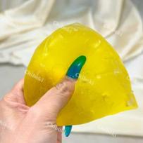 Chiboki Original Transparent Cheese Squishy Vaseline Cream Slow Rising Stress Relief Handmade Fidget Toys Gifts yellow