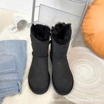 Henan Sangpo snow boots shoes women's classic Bailey basic sheepskin integrated pair of ribbon bow cotton shoes 38 juoda