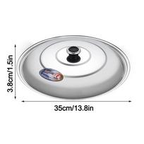Stainless Steel Frying Pan Cover 30-42cm Bowl Cover Kitchen Food Lid  Restaurant Kitchenware 36cm