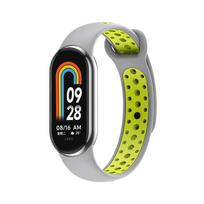 Silicone Strap for Xiaomi Mi Band 8 7 6 5 4 3 Two-color Strap Anti-sweat Sport Breathable Buckle Replacement Strap for Mi Band 8 7 6 5 4 3 For Miband 8 blue