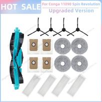 Fit For ( Cecotec Conga 11090 / Conga 13090 Spin Revolution ) Vacuum Parts Main Roller Side Brush Hepa Filter Mop Cloth Dust Bag