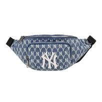 MLB Monogram Collection Cotton Crossbody Bag, Fanny Pack Unisex Denim Blue Casual 32BGCD011-50U džinsinio mėlyna spalva