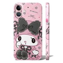 Sanrio Kuromi animacinis dėklas iPhone 17 Air 14 X 13 11 15 Plus XR 16 Pro Max 12 telefonui, kietas telefono dėklas iPhone XS gray