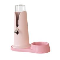 Hamster Kettle Water Dispenser with Bracket for Squirrel Gerbil Parrots rožinė