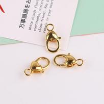 20pcs Vintage Metal Heart Lobster Claw Clasps Clips Hooks For DIY Jewelry Bracelet Necklace Keychain Making Accessories white