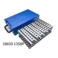 13S8P 18650 Lithium Battery Box  Li-Ion Cell Housing Case with Holder Nickel Shell DIY EV eBike E-Bike ABS 12V24V36V48V case holder nickel blue