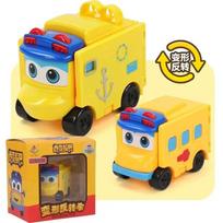 GoGoBus Action Figures Robot Fireman Transformation Cars Deformation Vehicles Anime Cartoon Police Models Toys Christmas Gifts geltona