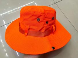 Multicam Tactical UPF50+ Sun Protection Mesh Ventilation Boonie Bucket Hat Men Military Polyester Outdoor Hiking Hunting Cap fluorescencinė oranžinė spalva