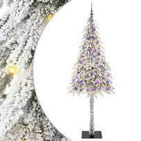 vidaXL Kalėdų eglutė su 300 LED s stovu Balta 210 cm PE ir Plienas