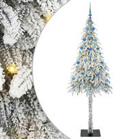 vidaXL Kalėdų eglutė su 300 LED s stovu Balta 210 cm PE ir Plienas