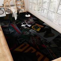 M-MF DOOM Floor Mat INS Style Soft Bedroom Floor House Laundry Room Mat Anti-skid Bedside Area Rugs 60cm x 90cm