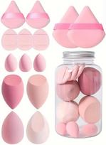 Makeup Sponge Set 14PCS Beauty Blender Puff Kit Pink white