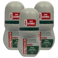 Borotalco Deo Roll-on Man Dry 3 pcs 50ml black