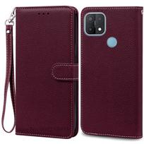OPPO A15 dėklas OPPO A15S dangtelis Silikoninė piniginė Atverčiamas dangtelis OPPO A15 CPH2185 A15S CPH2179 telefonui Odinis Coque Fundas For OPPO A15 black