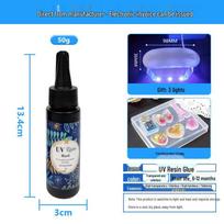 High Transparency Quick-Dry UV Resin Glue for DIY Crafts and Dried Flower Sealing blue