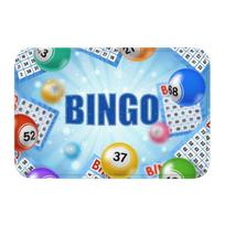 Game Best Play Bingo Doormat Mat Anti-Slip Kitchen Bath Balcony Rug Carpet 40*60cm 40cmx60cm blue