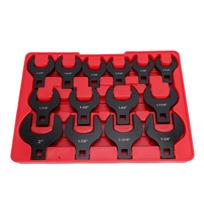 14pcs Jumbo Crowfoot Wrenches Standard Set 1 2 Inch L Shaped Black SAE Crows Foot Wrench Set red