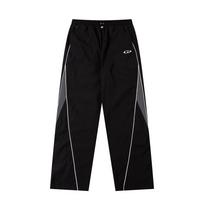 BeatStreet Kontrastingos Panelės Sportinės Kelnės Vyrams Streetwear Elastingas Juosmuo Laisvos Tiesios Sportinės Kelnės Vyrams M juoda