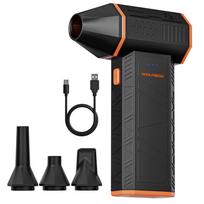 WOLFBOX MF50 Electric Air Duster Air Blower-110000RPM Super Power, Rechargeable 3-Gear Brushless Motor for Car/PC/Home/Outdoor MF50 black