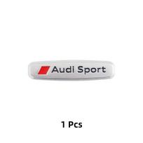 1 vnt. 3D metalinis nlux7 sportinis ženklelis automobilio galinės bagažinės dekoravimo lipdukas šoninės kėbulo sparno emblema  nlux7 A4 B5 B6 B7 A3 8P 8V A5 A6  A1 white