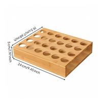 Bamboo and Wood Desktop Organizer Easy to Clean Cosmetics Storage Shelf