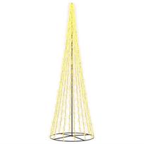 vidaXL LED kalėdinė eglutė 485 cm 3000 LED Šilta balta Plienas Juoda